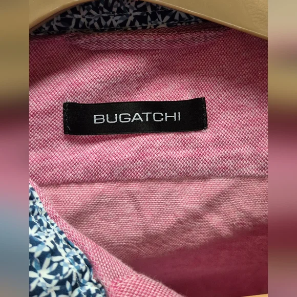 Bugatchi Men's Pink Button Down Shirt - Picture 3 of 8